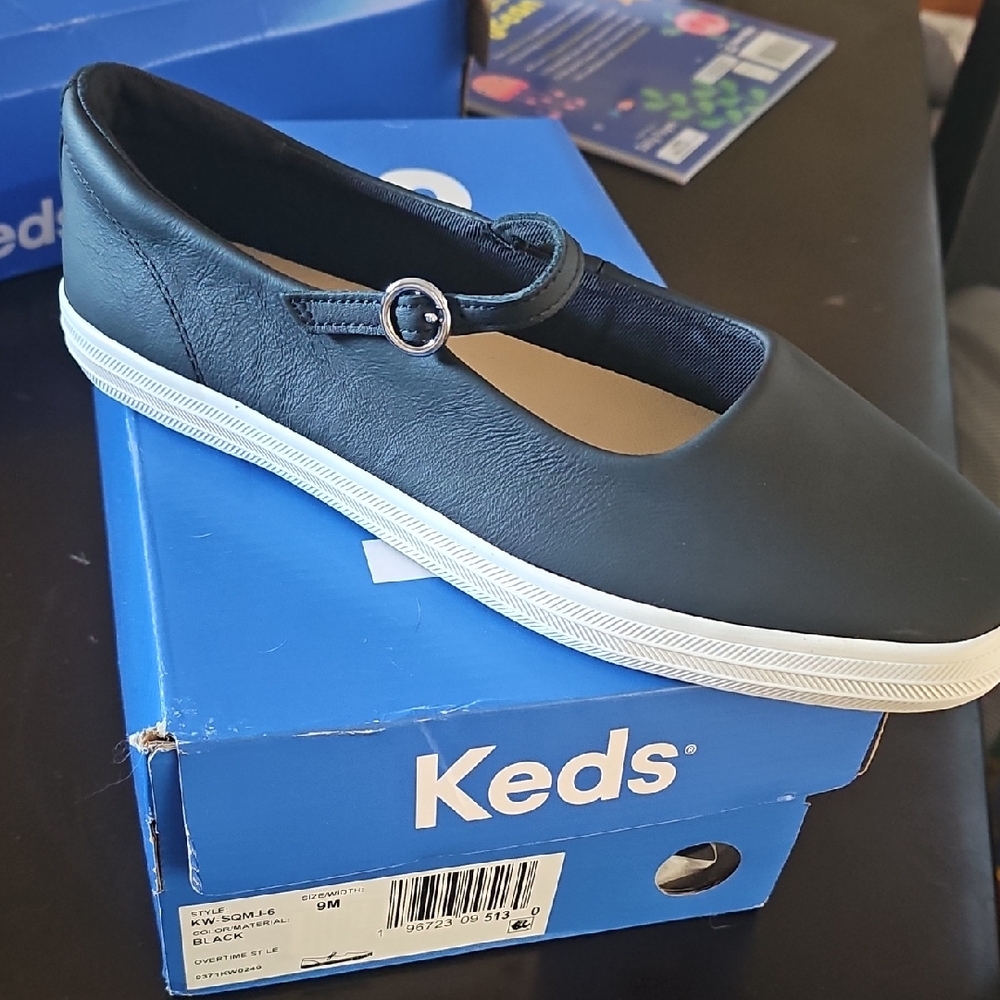 Keds Black Slip-On Shoes with Strap